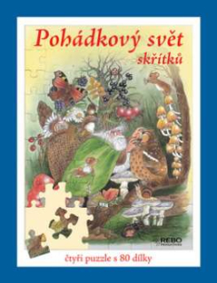 POHÁDKOVÝ SVĚT SKŘÍTKŮ - ČTYŘI PUZZLE S 80 DÍLKY