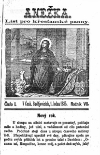 ANEŽKA LIST PRO KŘESŤANSKÉ PANNY 1885