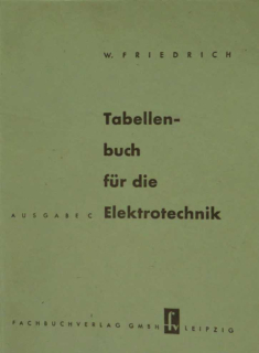 TABELLENBUCH FÜR DIE ELEKTROTECHNIK