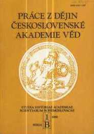 PRÁCE Z DĚJIN ČESKOSLOVENSKÉ AKADEMIE VĚD 1 1989 B